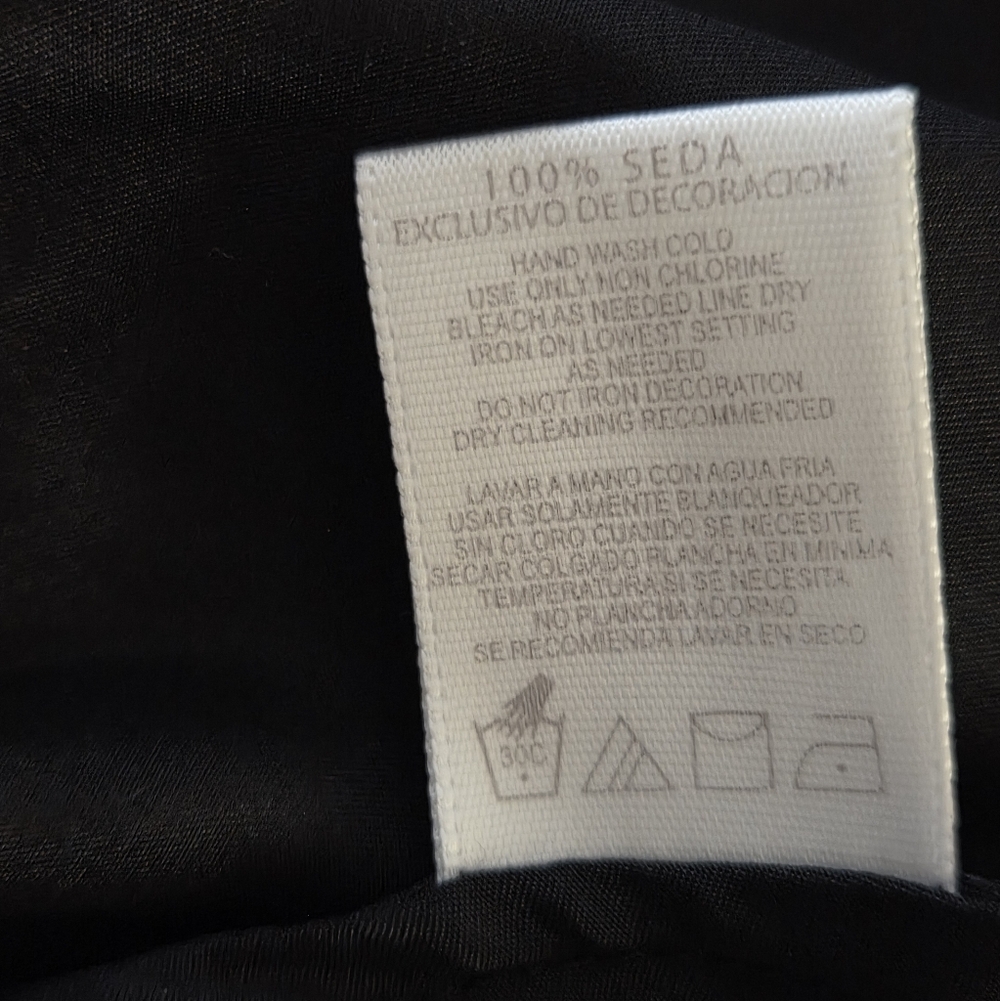 Metro 7 100% Silk Chemise Slip Lace Sequins Rhinestones - Picture 7 of 8